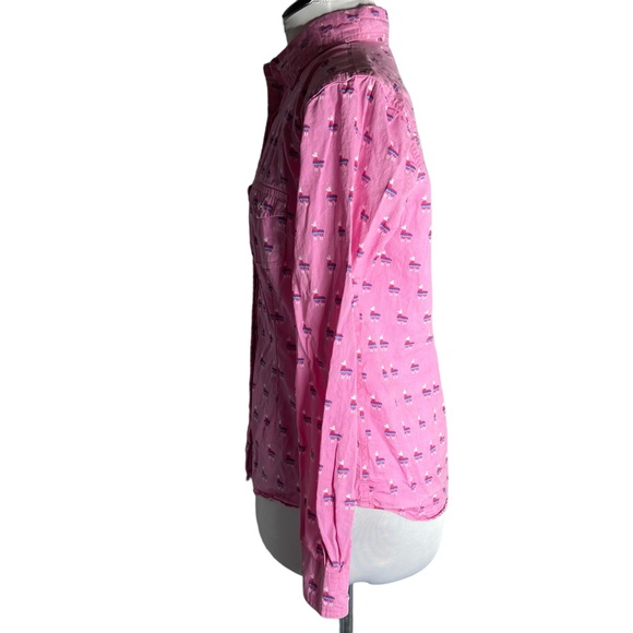 Panhandle Long Sleeve Llama Button Down Blouse Size Medium - Picture 4 of 9